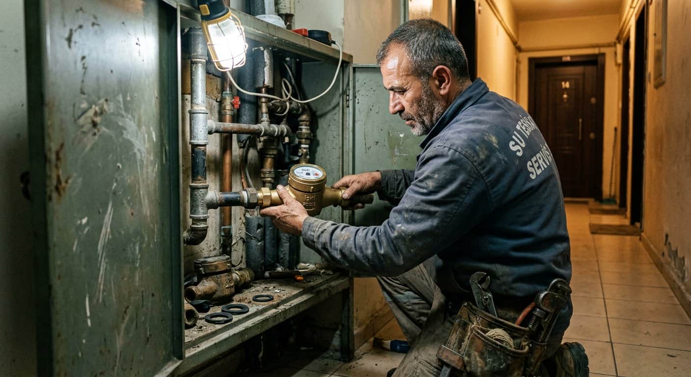 Akyurt Kaynak ve Su Tesisatı — Su dağıtım grubu, vana ve boru bağlantıları