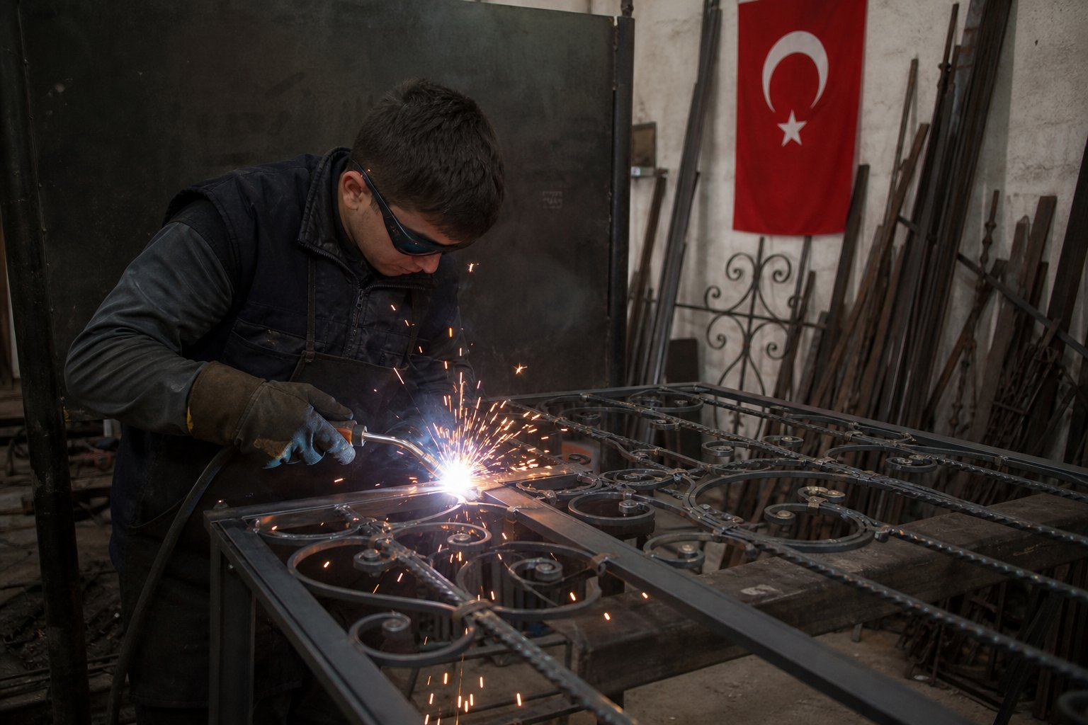 Hakkımızda — Atölye veya saha ortamında metal birleştirme çalışması