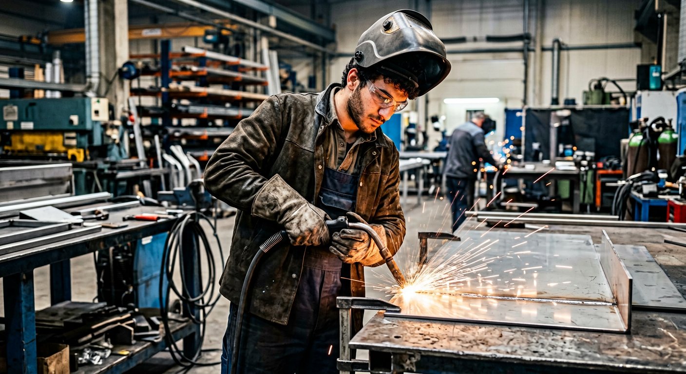 Mobil Kaynak İçin Hazırlık — Atölye veya saha ortamında metal birleştirme çalışması