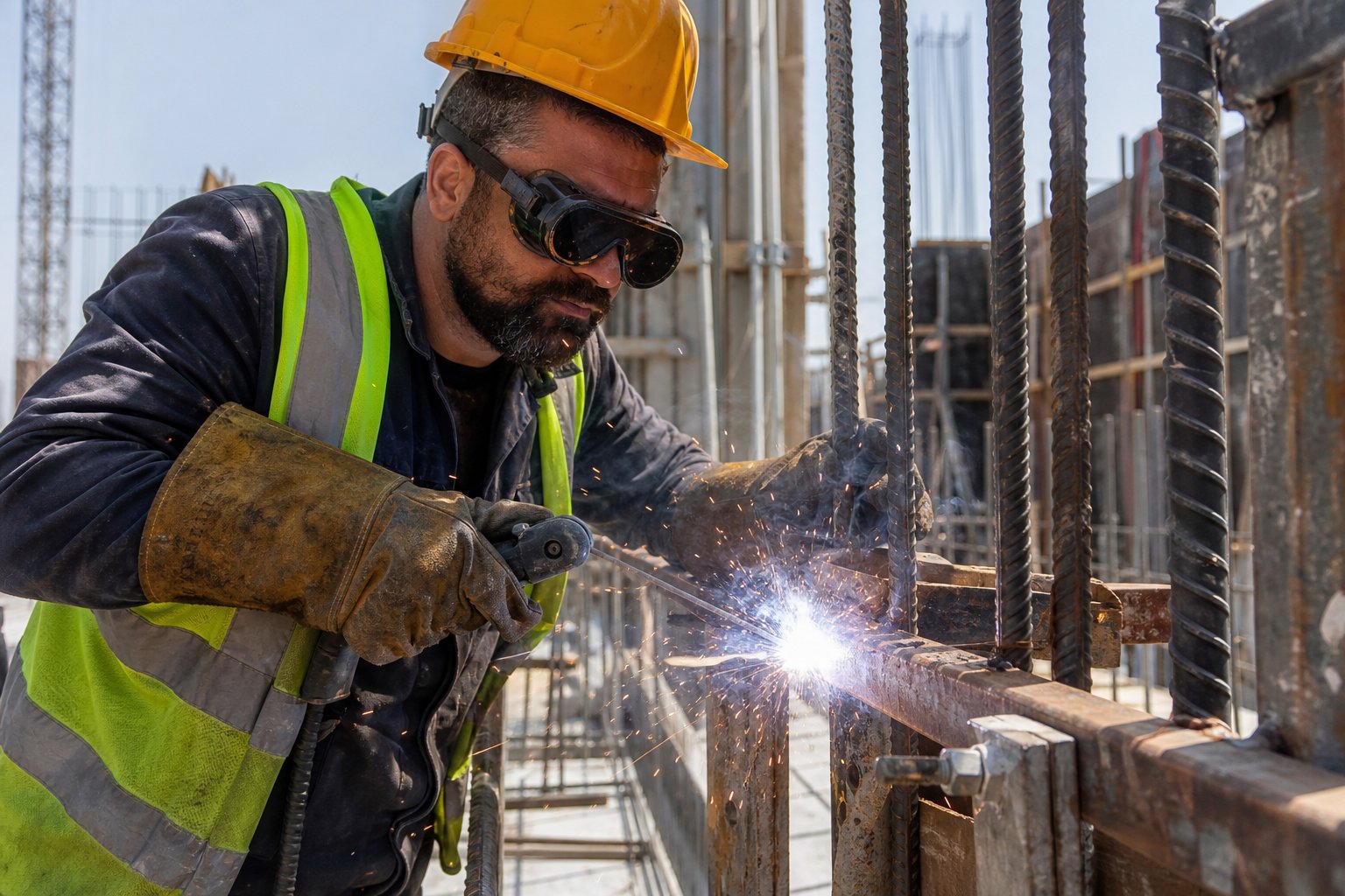 Saha ve Şantiye Kaynağı — Atölye veya saha ortamında metal birleştirme çalışması