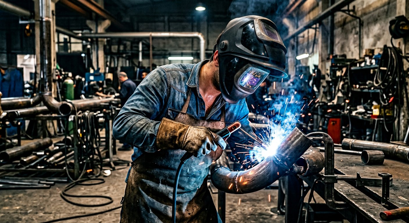 Keçiören Kaynak ve Su Tesisatı — Atölye veya saha ortamında metal birleştirme çalışması