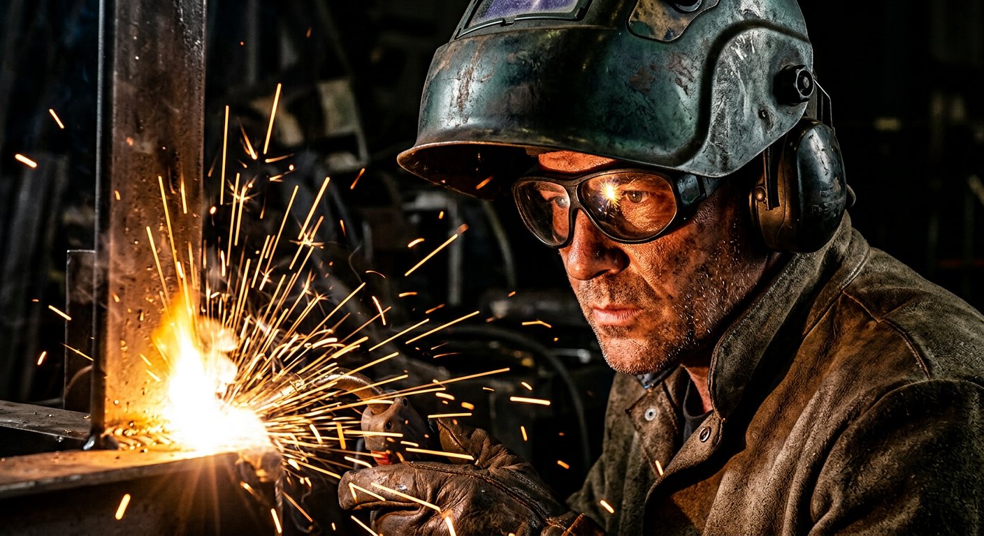 Atölye veya saha ortamında metal birleştirme çalışması