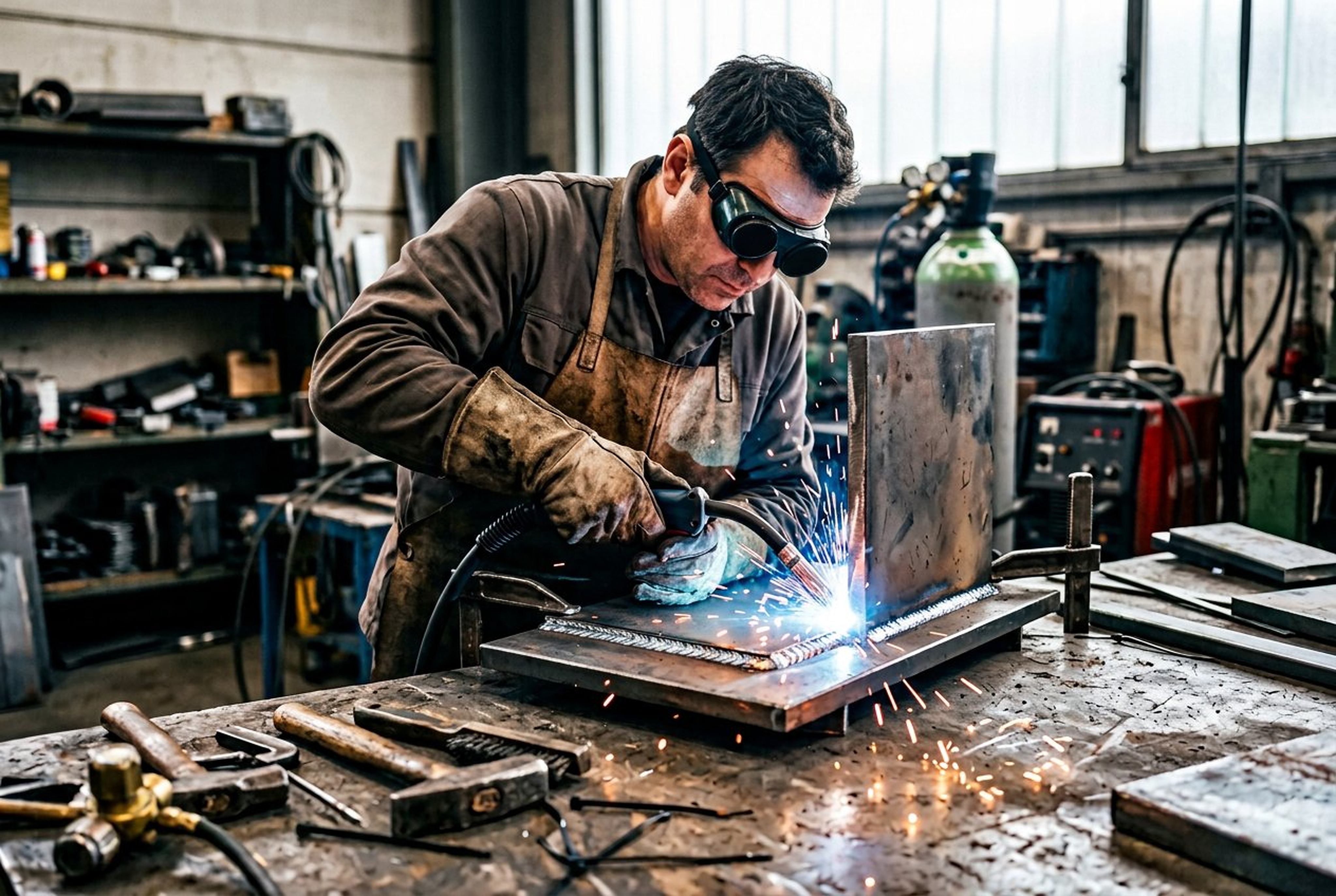 Yenimahalle Kaynak ve Su Tesisatı — Atölye veya saha ortamında metal birleştirme çalışması